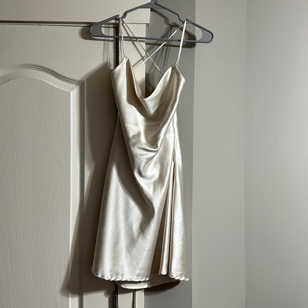 Boutique Ivory Silk Dress